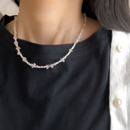 ヴィンテージ ハンドメイド シルバー仕上げ ローズクォーツ