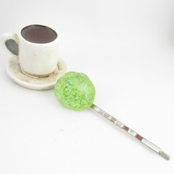 若草たちがクォーツのようにそよいでいるから、それを黄昏と呼ぼう♪<1点ものヘアピン>HP128 2枚目の画像