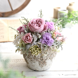 薔薇いっぱいの花籠＊お花畑の花摘みバスケットアレンジメント