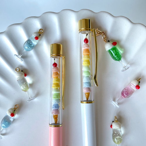 先行販売㉖ / 天然石 カスタムボールペン 虹入りシトリン dc11a905d0432b9bf370b75e94f408