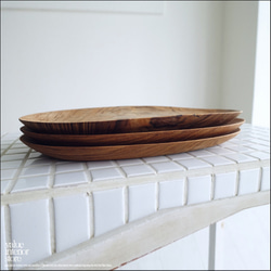 無垢材 ビーンズプレートM パンプレート 中皿 デザートプレート 木の皿 取り皿 木製食器 チーク材 世界三大銘木 7枚目の画像