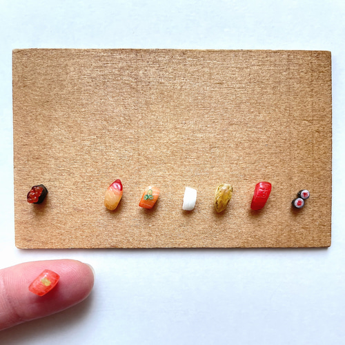 ミニチュアフード】高級寿司屋さんのチャーム キーホルダー