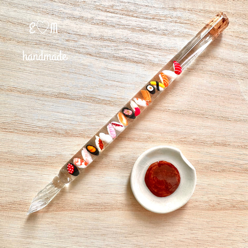 寿司三昧！のガラスペン ペン・筆記用具 E♡M handmade 通販 16048546