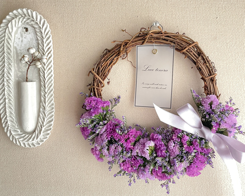 ハーフリース 女の子の陽気 スターチス オーバル型 ラッピング無料