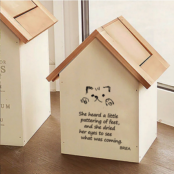 かわいい！ おうち型ダストボックス 小 ゴミ箱 2L 犬 猫