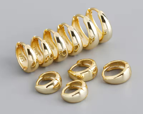 フープピアス 6mm 7mm 選べるカラー レディース シルバー925 金属