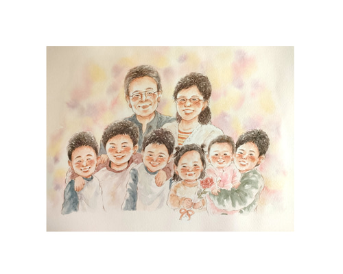 そっくりでかわいいプロの手描き似顔絵オーダーメイド:寄せ書き