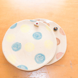 〇おうちカフェ〇チョコレートケーキつき水玉ケーキ皿(ピンク) 7枚目の画像