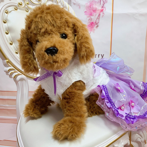 犬猫うさちゃん服 色鮮やかな紫陽花ドレス ペット服・アクセサリー