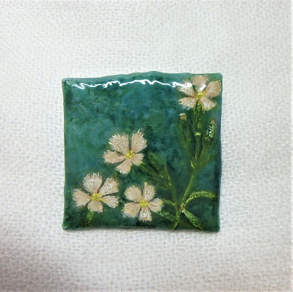 「撫子 -nadesiko-」GLASSブローチ　アクセサリー　野の花　 1枚目の画像