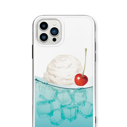 クリームソーダ　iPhoneケース　強化ガラスケース 4枚目の画像
