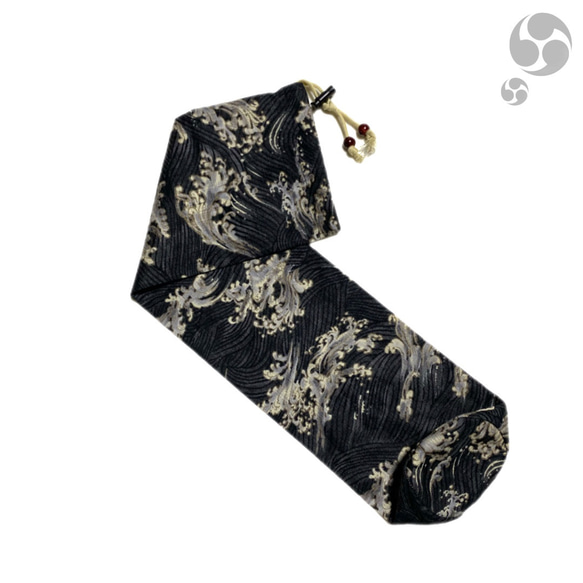 も*り様 和楽器　中古　小鼓　革　鼓　つづみ　巾着 和太鼓 バチケース（ばち入れ）｜長い巾着袋｜42cmバチ用｜在庫限り