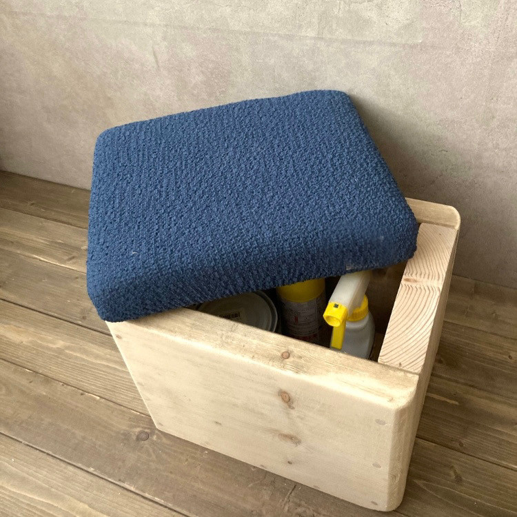 ベンチ　収納ボックス　おもちゃ箱　木製 オットマン　北欧　ホワイト　ブラウン