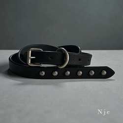 ナローベルト スタッズベルト ロングベルト レザーベルト 本革ベルト