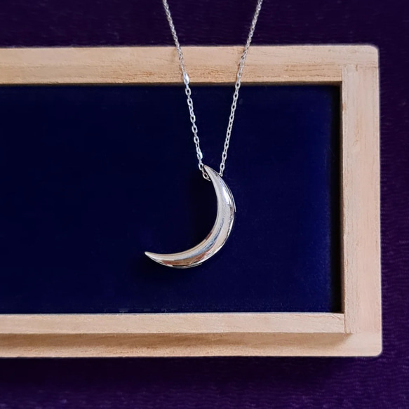 三日月 ペンダントトップ リバーシブル】 三日月ネックレス 満月 星 月