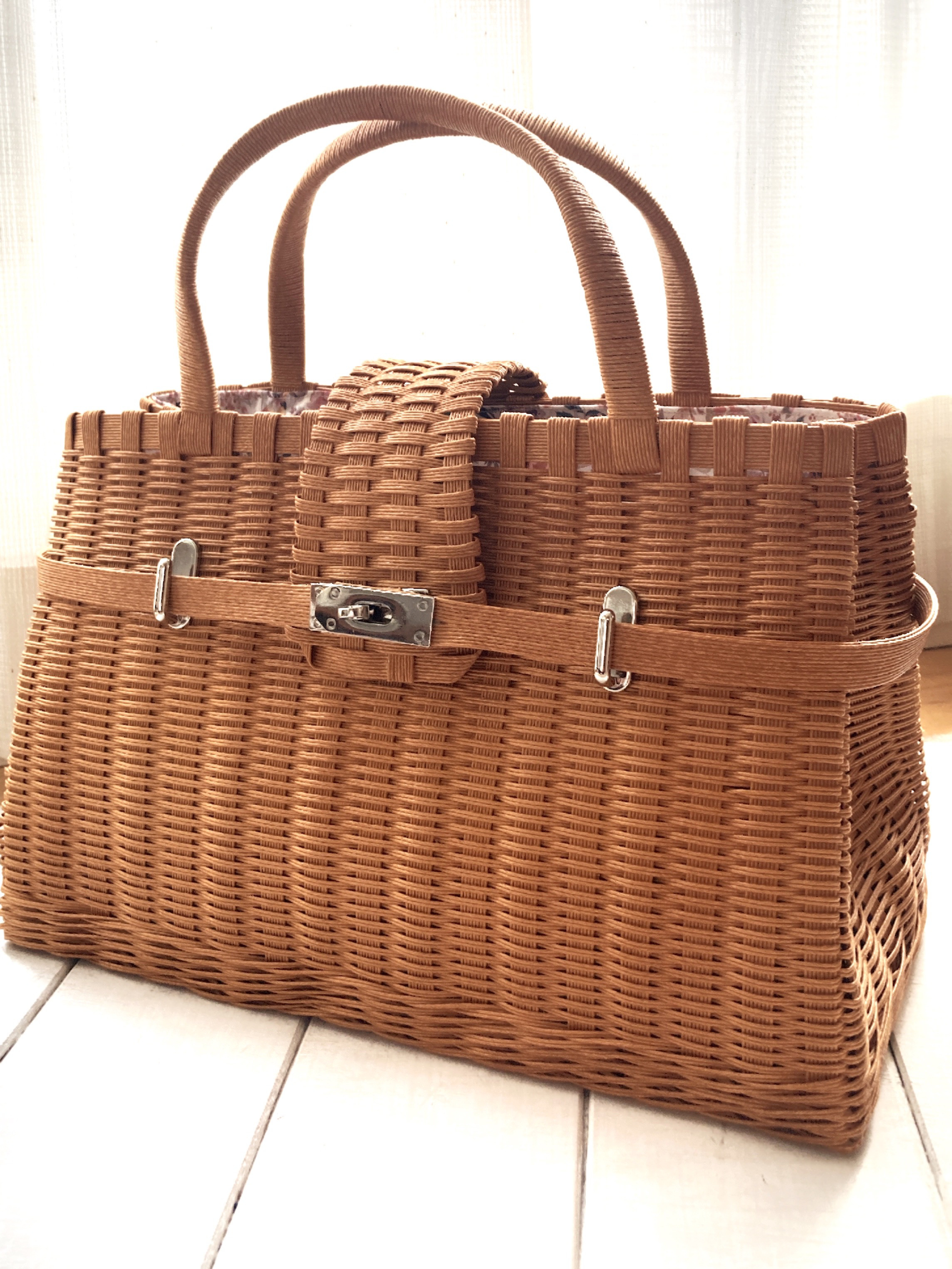 【再再再販】かごバッグ (s)琥珀 9,360円