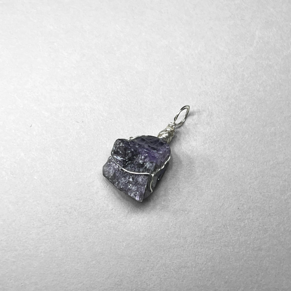 amethyst wire wrapping mini size / アメジストsv925ワイヤーラッピング 4 ミニ 4枚目の画像