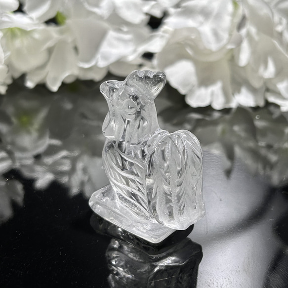 約40ｍｍ　天然石　水晶　鶏（ニワトリ）　手彫り彫刻　天然石インテリア・置物として 5枚目の画像