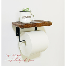 流木インテリア 流木板のトイレットペーパーホルダー 癒し バス トイレ 北欧 ペーパーハンガー N3 6枚目の画像