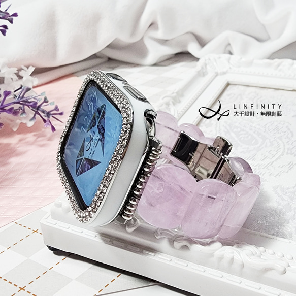 頂級 紫鋰輝 孔賽石 寶石皇后 Apple Watch 寶石 錶帶 客製 單品 第1張的照片