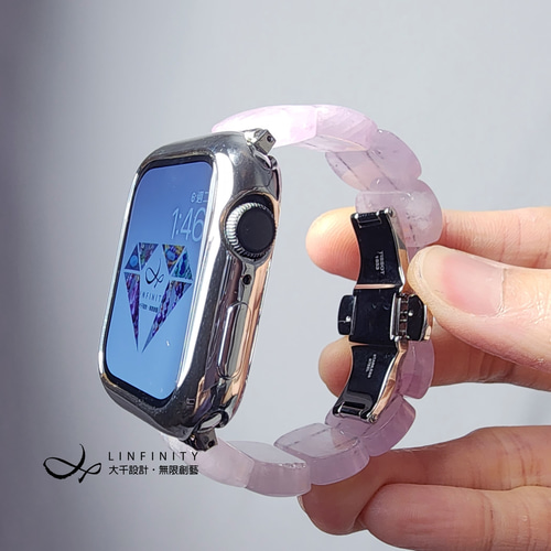 最高級クンツァイト宝石の女王 Apple Watch 宝石ストラップ