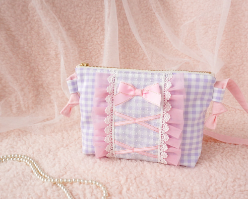 ハンドメイド★キッズリボン★紫★大きめ★きらきらビジュー付き★お出かけに ヘアゴム キラキラ星 パール ハート リボン付き ハンドメイド キッズ