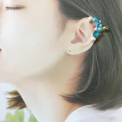 夏のビジューピアス/イヤーカフ/イヤリング ピアス（その他