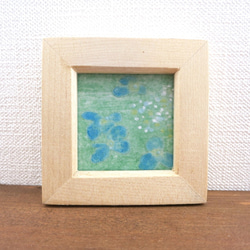 ムヒカさま専用　オーダー ハンドメイド アートパネル 20ｘ20 日本画ポスター】ガク紫陽花とかたつむりの4連作 Ⅳ 絵画 ミニアート