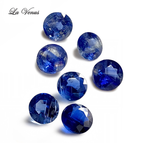 大粒6mm 奇跡のブルー ネパール産 天然カイヤナイト ピアス 宝石質AAA