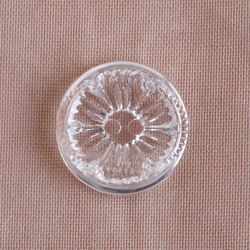 (2個) 15mm ヴィンテージボタン 無色透明 花 4枚目の画像