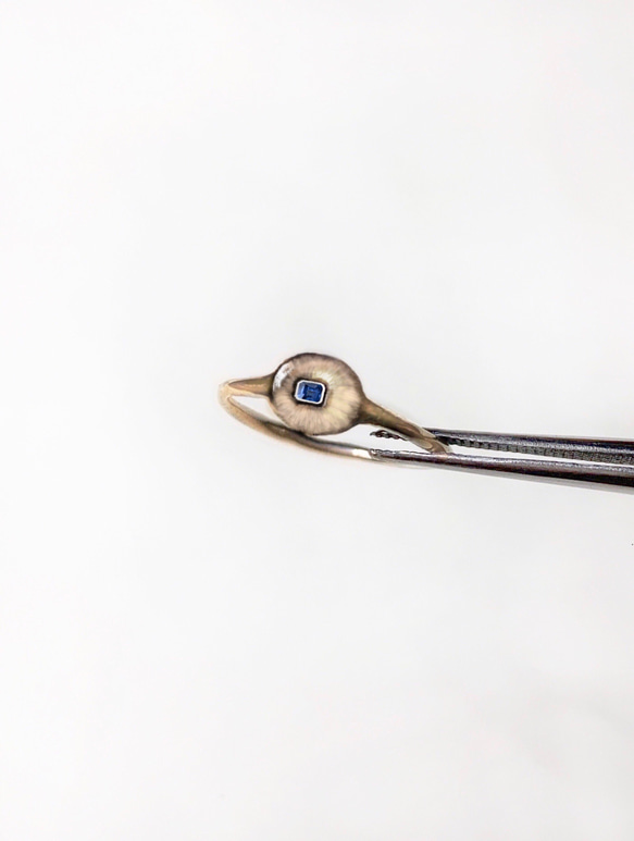 一点もの k18 Cobalt Blue Gahnite Spinel リング/ 受注制作