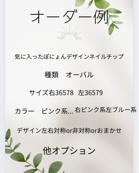 ご購入いただく前に&チップの種類サイズ確認 8枚目の画像