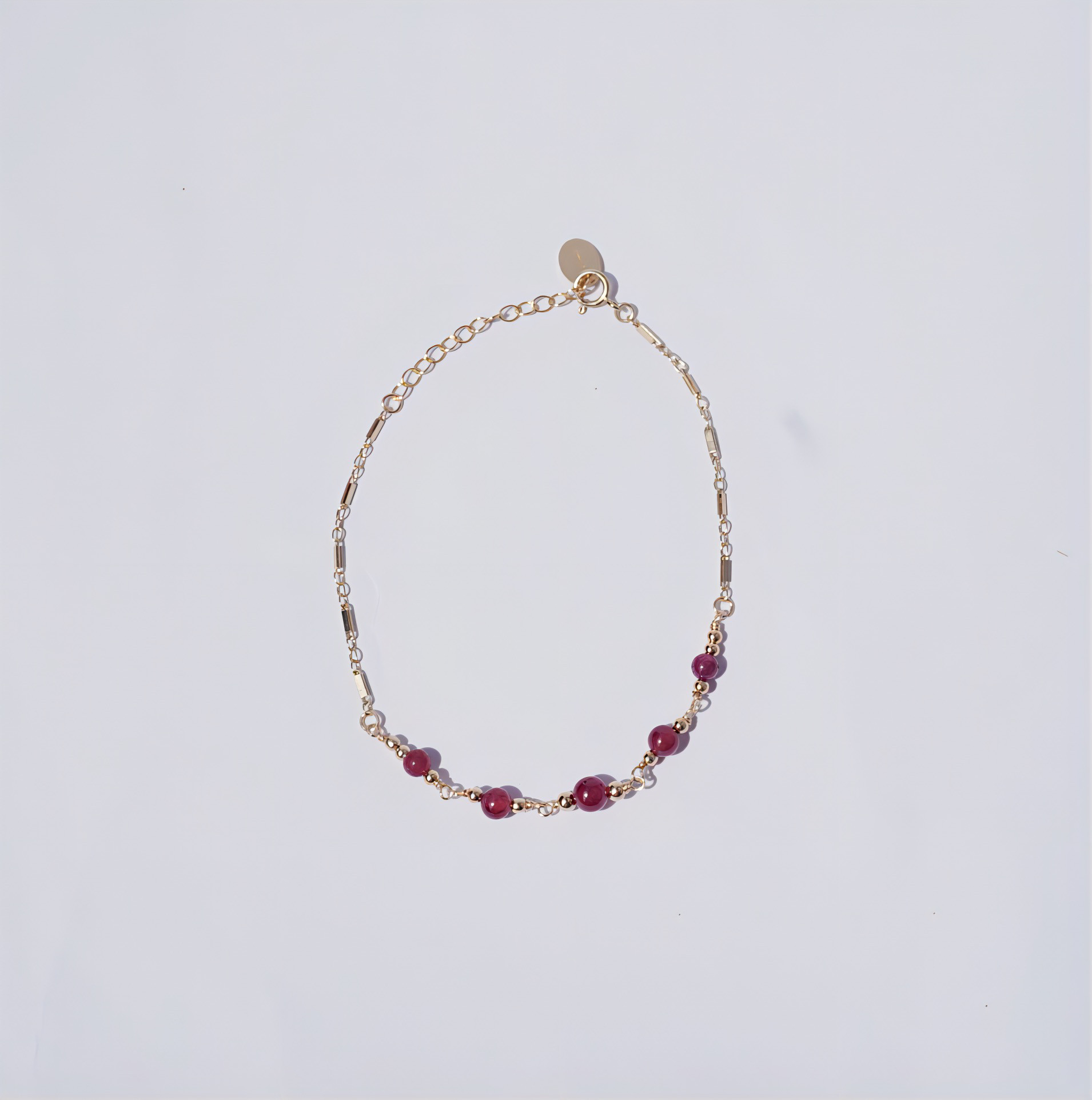 Ruby round⭐︎14kgf ブレスレット⭐︎アジャスター付き 6,864円