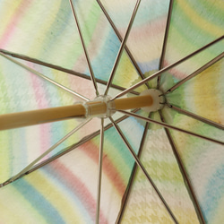 手描き晴雨兼用日傘『虹の根元に着いた時』（着物にも洋服にも・限定一本） 10枚目の画像