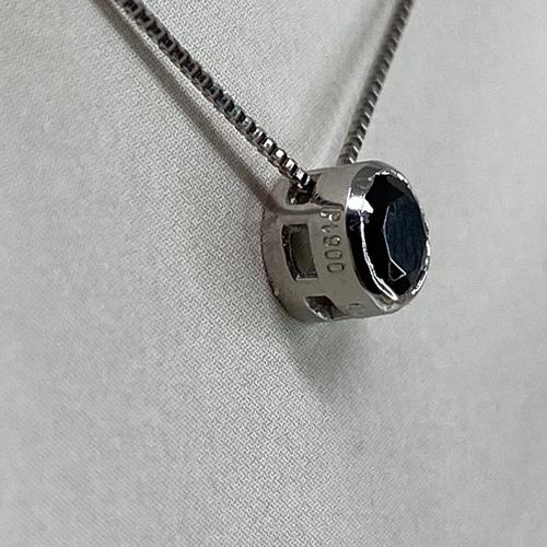 pt900 pt850 天然ブラックダイヤモンド 0.31ct ペンダントネックレス  
