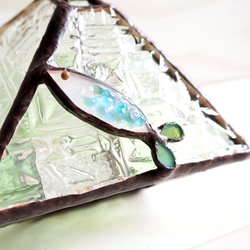 ステンドグラス夏の水面の一輪挿し（お花付き） 9枚目の画像