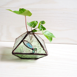 ステンドグラス夏の水面の一輪挿し（お花付き） 13枚目の画像