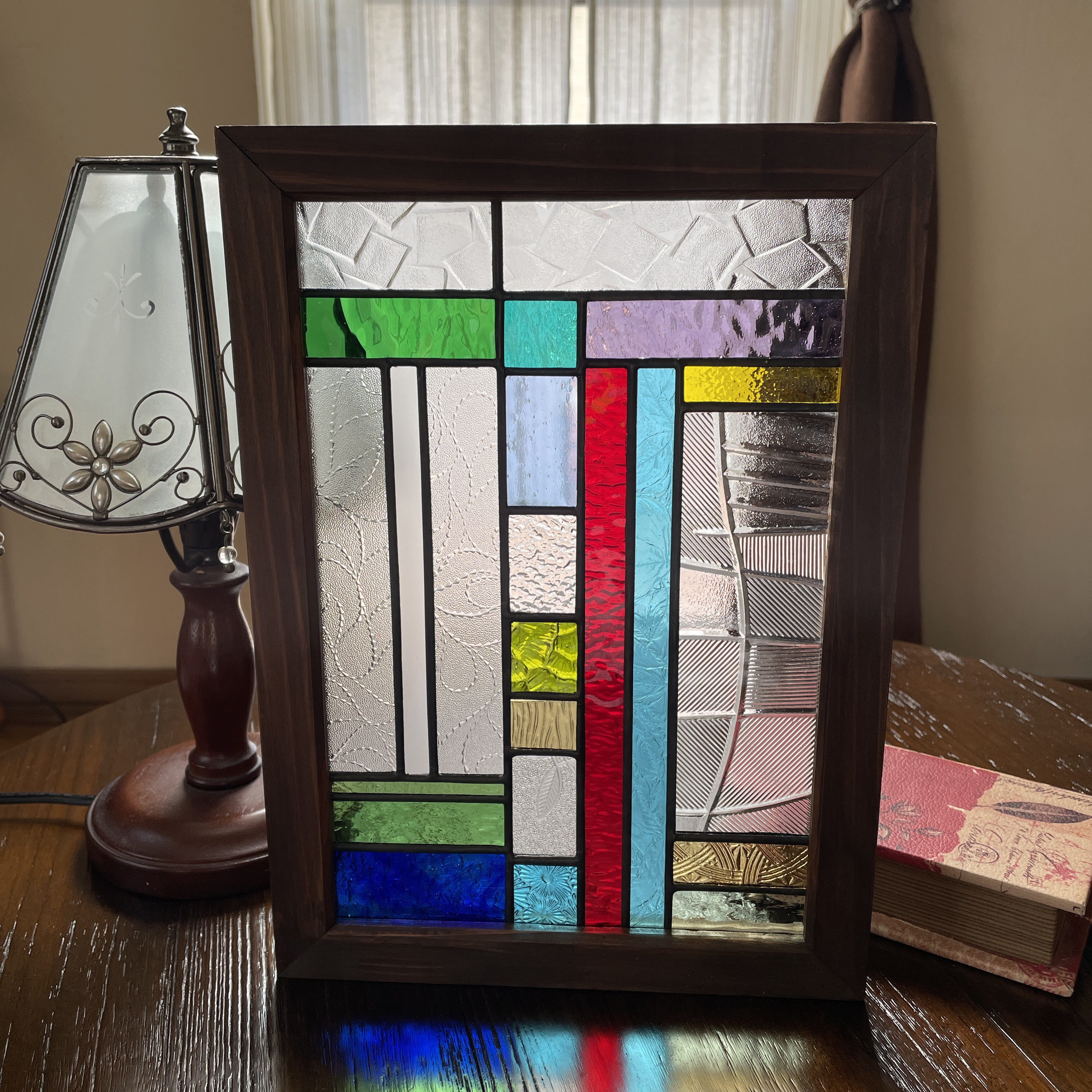 ステンドグラス　パネル　昭和レトロ　和モダン　　ガラス引き戸 ステンドグラス パネル 昭和レトロ ガラス引き戸+和モダン その他