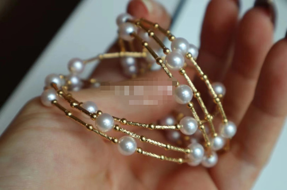 超激安 アコヤ真珠 ブレスレット K18真珠鑑別書付き 6mm akoya アクセサリー