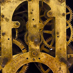 本物志向。戦前に製造された、柱時計の機械です。h -300 4枚目の画像