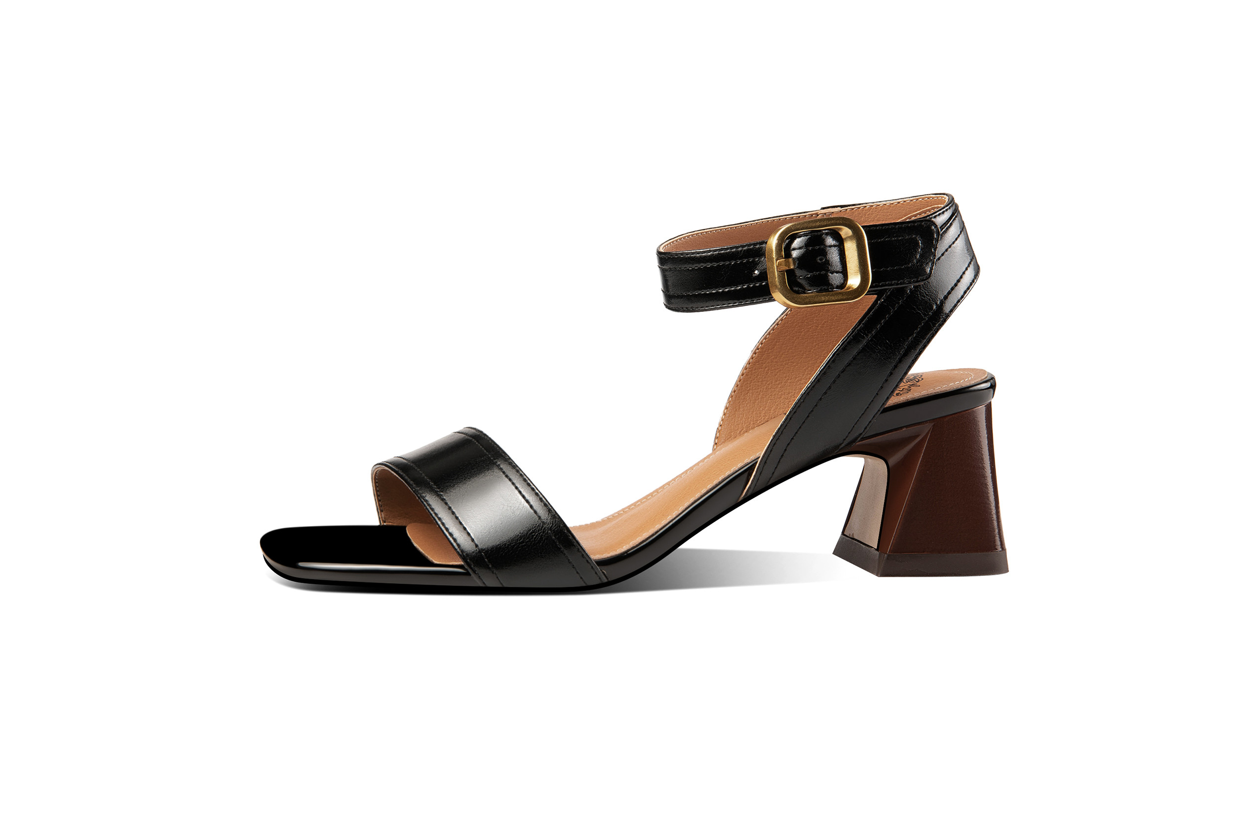 ハラコレザーアンクルストラップサンダル全2色