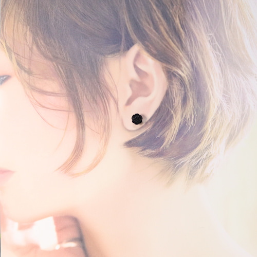 ⭐︎【天然】タイチンクオーツ ピアス s925 13.5x8.8mm