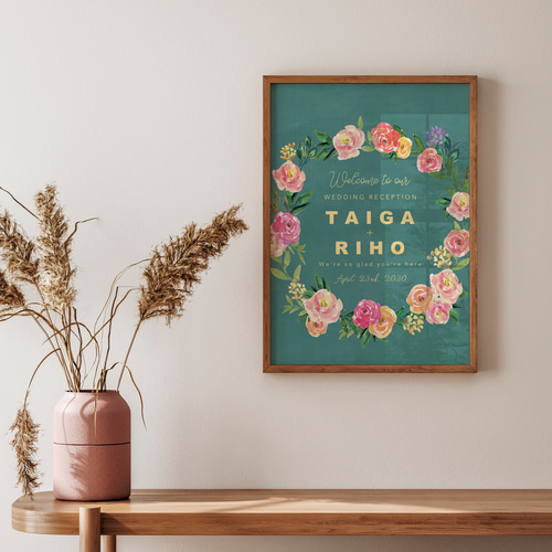 Antique Rose / アンティーク デザイン ウェルカムボード