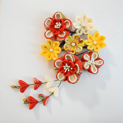 髪飾り ひな祭り 初節句 桃の節句 七五三 和装 つまみ細工 【送料無料