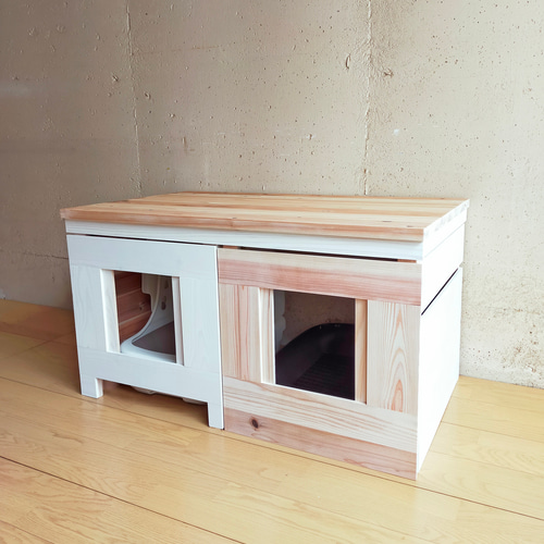 デュオトイレ 2つしまえるトイレカバー ハウス・小屋 仔猫公団