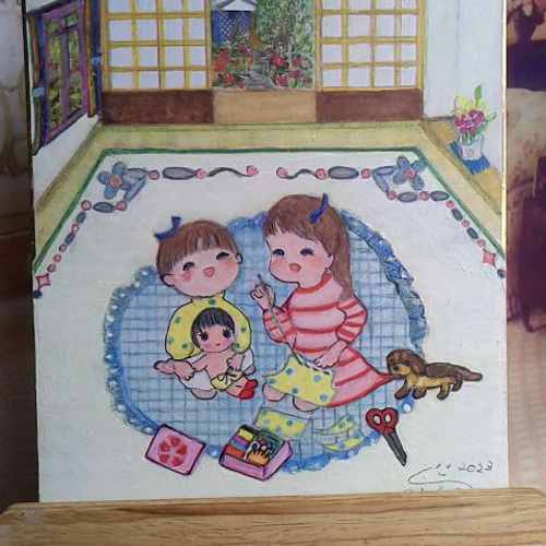 子どもと断捨離中様専用 ハンドメイドパステル画 絵画アート原画