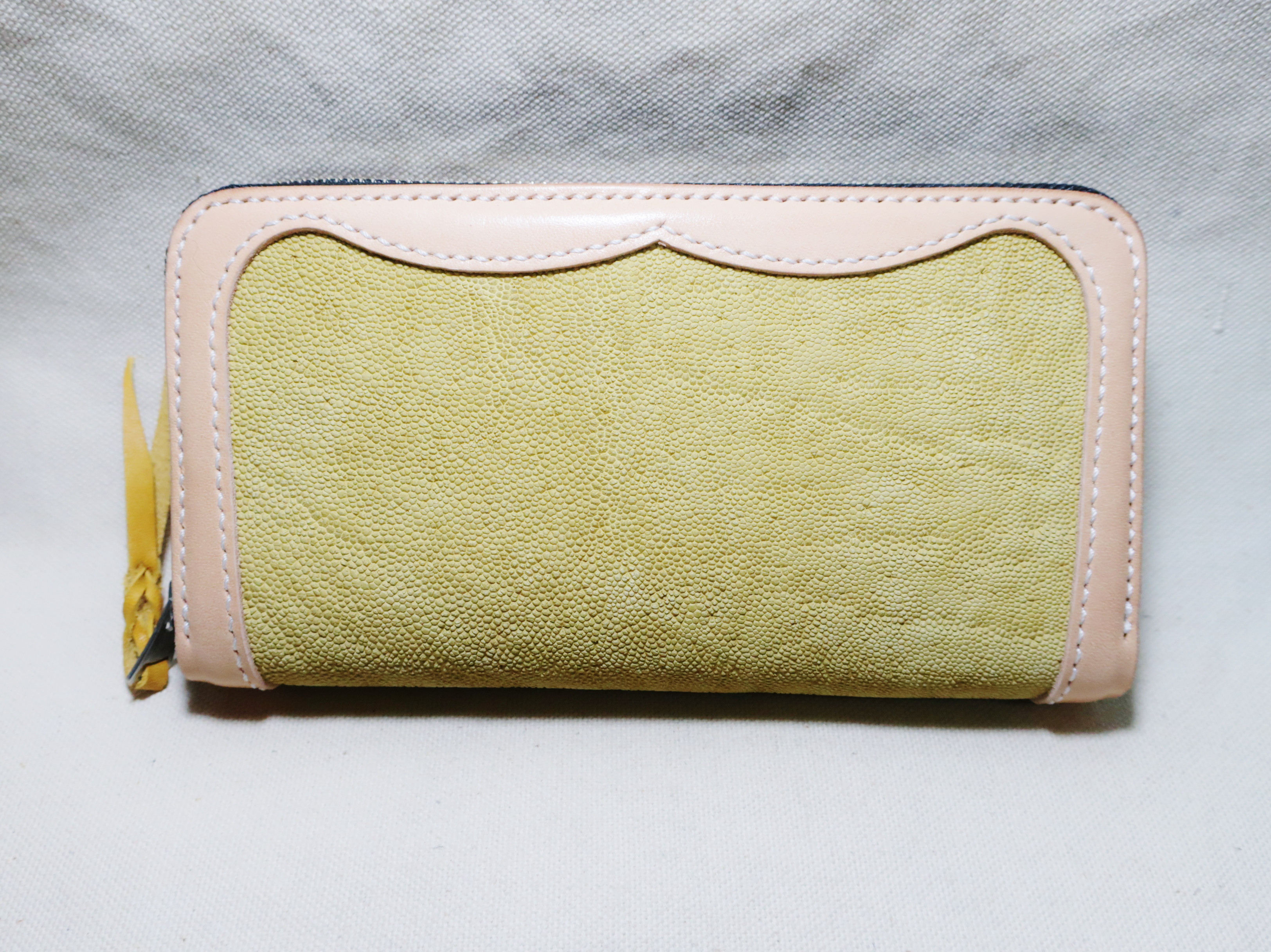 ラウンドウォレット ゾウ革 革財布 長財布 エレファントレザー レザークラフト ハンドクラフト 限定品 新品未使用