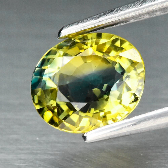 1.47ct ★希少な超鮮やかバイカラーの色彩美☆彡 VS ゴールデンイエロー＆ブルー 天然サファイア ルース