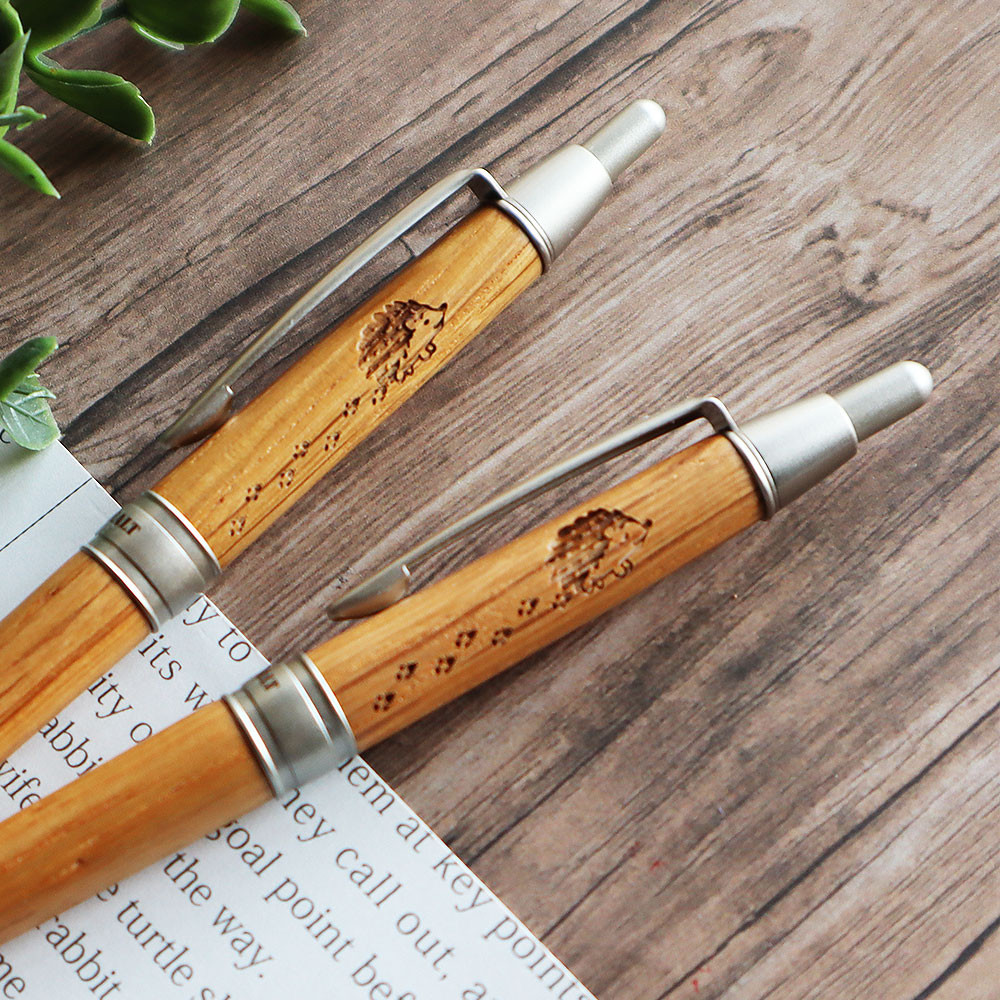 ハリネズミ☆ピュアモルトボールペン ＆ シャープペンシル（ナチュラル） 誕生日