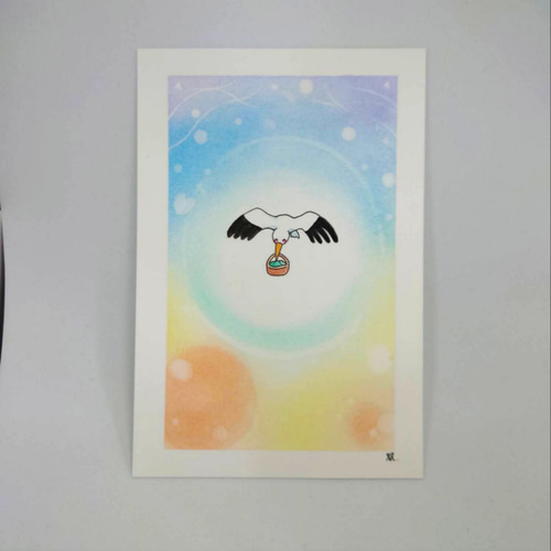 コウノトリの子宝アート 原画 絵画 こうのとりのゆめ HIRAKi 通販